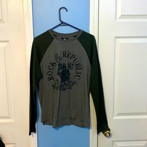 Rock & Republic Green Sleeve Shirt